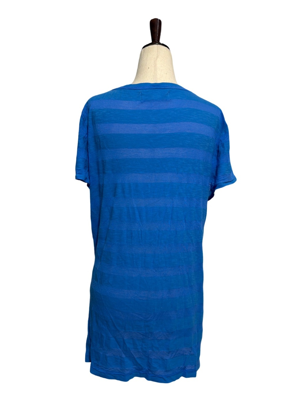 American Eagle • Slub Striped V Neck Henley Top Blue XXL ASO Bella Swan - Picture 6 of 12